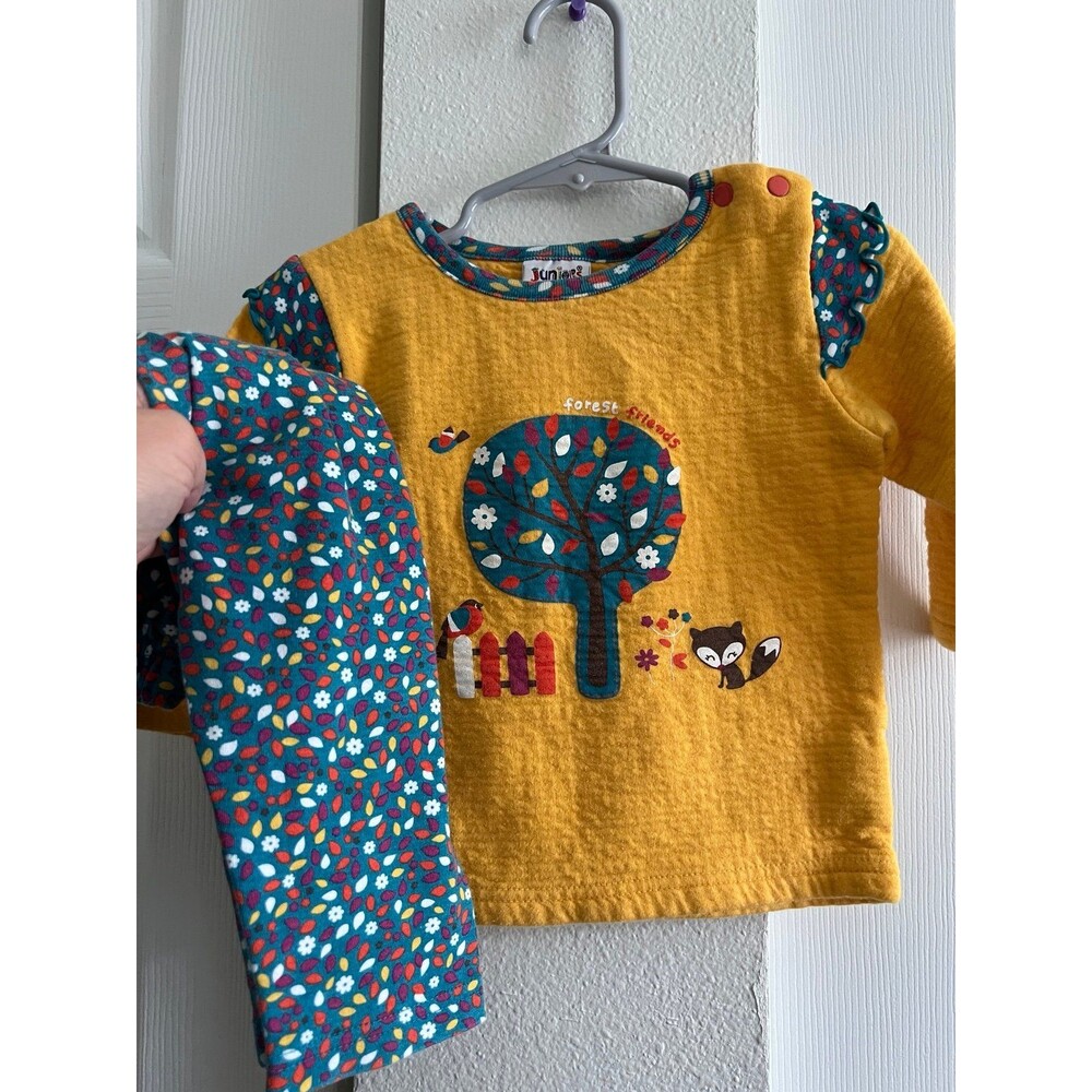 Juniors Forest Friends 2 Piece Toddler Outfit 18-24M Fox Woodland Fall